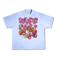 Pink And White Sneaker Girl Urban Heavy Tee | Teevron