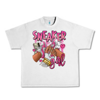 Lunar Rock Pink and white sneaker girl Urban Heavy Tee - RanaPortraitStore