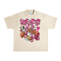 Sandshell Pink and white sneaker girl Urban Heavy Tee - RanaPortraitStore