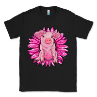 Black pink sunflower pig Classic Tee - RanaPortraitStore
