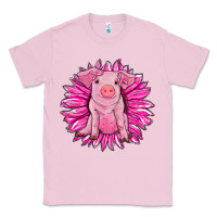 Bubblegum Pink pink sunflower pig Classic Tee - RanaPortraitStore