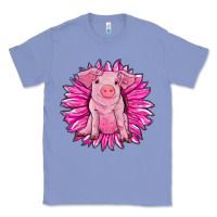 Colony Blue pink sunflower pig Classic Tee - RanaPortraitStore