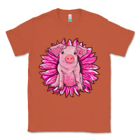 Copper pink sunflower pig Classic Tee - RanaPortraitStore