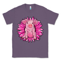 Lavender pink sunflower pig Classic Tee - RanaPortraitStore