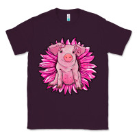 Plum pink sunflower pig Classic Tee - RanaPortraitStore