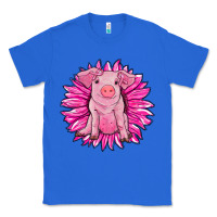 Pink Sunflower Pig Classic Tee | Teevron