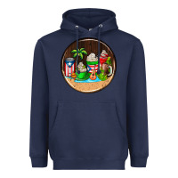 Navy puerto rico coasters Heavyweight Hoodie - AdoDesignShop