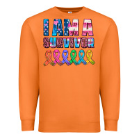 I Am A Survivor With All Cancer Ribbons Premium Sweatshirt | Teevron