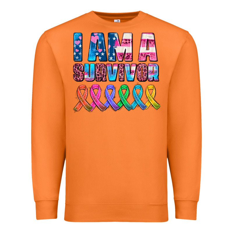 I Am A Survivor With All Cancer Ribbons Premium Sweatshirt by AdoDesignShop | Teevron
