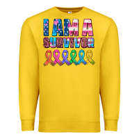 Lemon i am a survivor with all cancer ribbons Premium Sweatshirt - AdoDesignShop