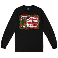 Black all i want for christmas is a cow highland calf Long Sleeve Tee - RanaPortraitStore