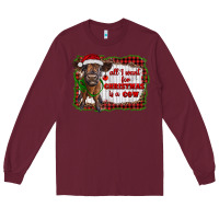 Burgundy all i want for christmas is a cow highland calf Long Sleeve Tee - RanaPortraitStore