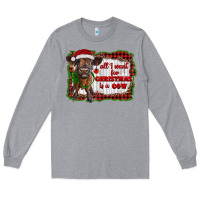 Heather Grey all i want for christmas is a cow highland calf Long Sleeve Tee - RanaPortraitStore