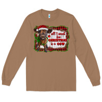 Toasted Coconut all i want for christmas is a cow highland calf Long Sleeve Tee - RanaPortraitStore
