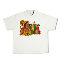 Pistachio Remember your roots Afro American Urban Heavy Tee - RanaPortraitStore