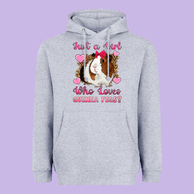 Just A Girl Love Who Loves Guinea Pigs Heavyweight Hoodie Designed By Artiststas