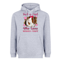 Heather Grey Just A Girl Love Who Loves Guinea Pigs Heavyweight Hoodie - Artiststas