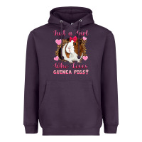 Plum Just A Girl Love Who Loves Guinea Pigs Heavyweight Hoodie - Artiststas