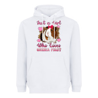 White Just A Girl Love Who Loves Guinea Pigs Heavyweight Hoodie - Artiststas