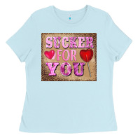 Baby Blue valentine's day sucker for you Ladies Tee - BarkalooDesign