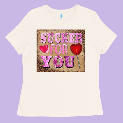 Valentine's Day Sucker For You Ladies Tee Designed By Barkaloodesign