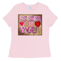 Bubblegum Pink valentine's day sucker for you Ladies Tee - BarkalooDesign