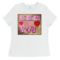 White valentine's day sucker for you Ladies Tee - BarkalooDesign