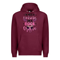 Burgundy i'm not a booksorm i'm a book dragon Premium Hoodie - MaliasSmallBusiness