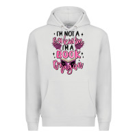 Dove Grey i'm not a booksorm i'm a book dragon Premium Hoodie - MaliasSmallBusiness