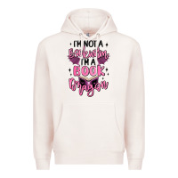 Pale Pink i'm not a booksorm i'm a book dragon Premium Hoodie - MaliasSmallBusiness