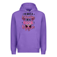 Purple i'm not a booksorm i'm a book dragon Premium Hoodie - MaliasSmallBusiness