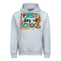 Heather Grey first day of school Urban Hoodie - NancyCooperArtShop
