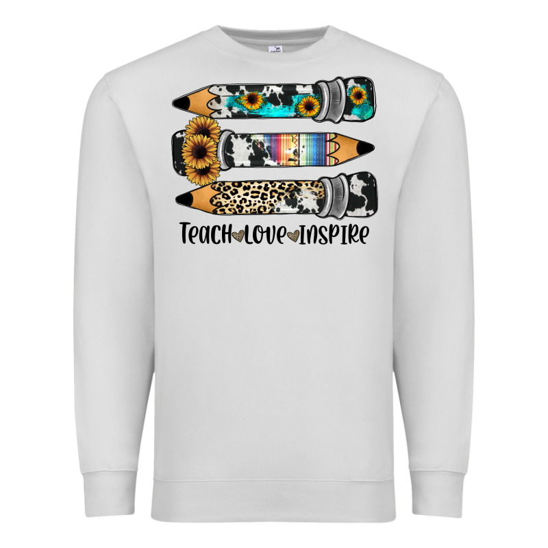 Western Pencils Teach Love Inspire Premium Sweatshirt by JahusDesignShop | Teevron