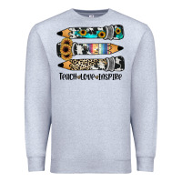 Heather Grey western pencils teach love inspire Premium Sweatshirt - JahusDesignShop