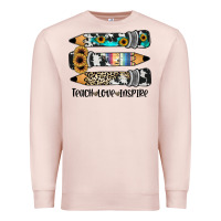 Pale Pink western pencils teach love inspire Premium Sweatshirt - JahusDesignShop