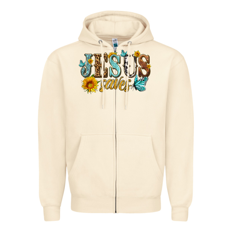 Jesus Saves Zipper Hoodie by HRA Design Shop | Teevron
