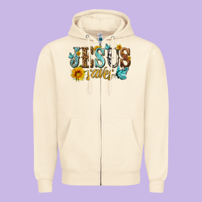 Jesus Saves Zipper Hoodie Designed By Hra Design Shop