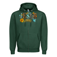 Sports Green jesus saves Zipper Hoodie - HRA Design Shop