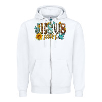 White jesus saves Zipper Hoodie - HRA Design Shop