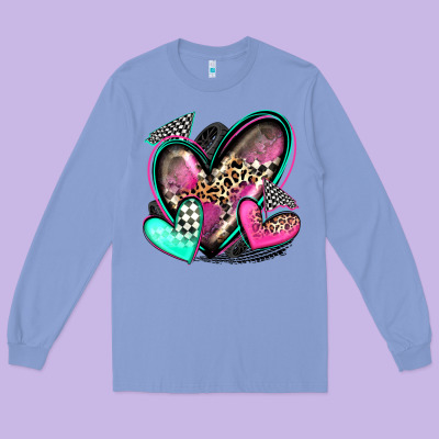 Race Hearts Long Sleeve Tee Designed By Zillion Design Studio