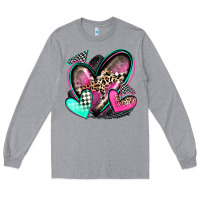 Heather Grey race hearts Long Sleeve Tee - Zillion Design Studio