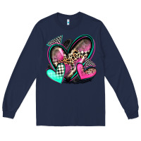 Navy race hearts Long Sleeve Tee - Zillion Design Studio