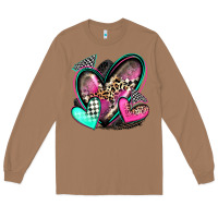 Toasted Coconut race hearts Long Sleeve Tee - Zillion Design Studio
