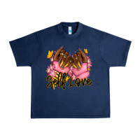 Navy Self love pink afro nails Urban Heavy Tee - RanaPortraitStore