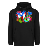 Black western leopard puerto rico hearts Heavyweight Hoodie - AdoDesignShop