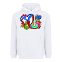 White western leopard puerto rico hearts Heavyweight Hoodie - AdoDesignShop