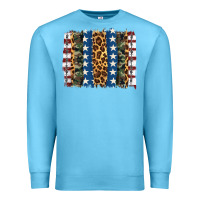 Ocean Blue usa army pattern brushstroke Premium Sweatshirt - Artiststas