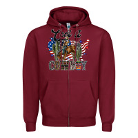 Burgundy cool it cowboy Zipper Hoodie - SublimationCraftShop