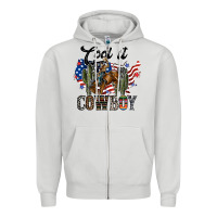 Dove Grey cool it cowboy Zipper Hoodie - SublimationCraftShop