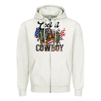 Oatmeal Heather cool it cowboy Zipper Hoodie - SublimationCraftShop